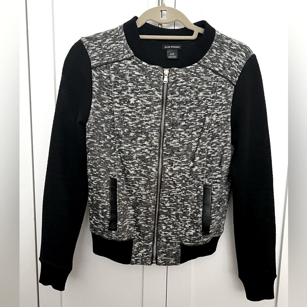 Black & White Bomber Jacket